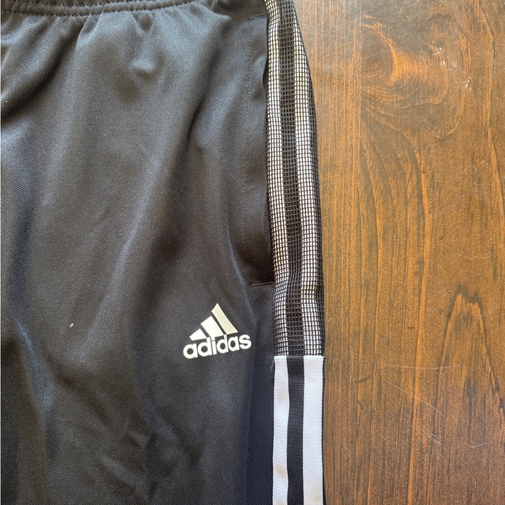 Adidas Black and White Sweatpants with Signature Stripes - Picture 2 of 8